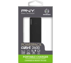 PNY Curve 2600 Portable Power Bank - Black